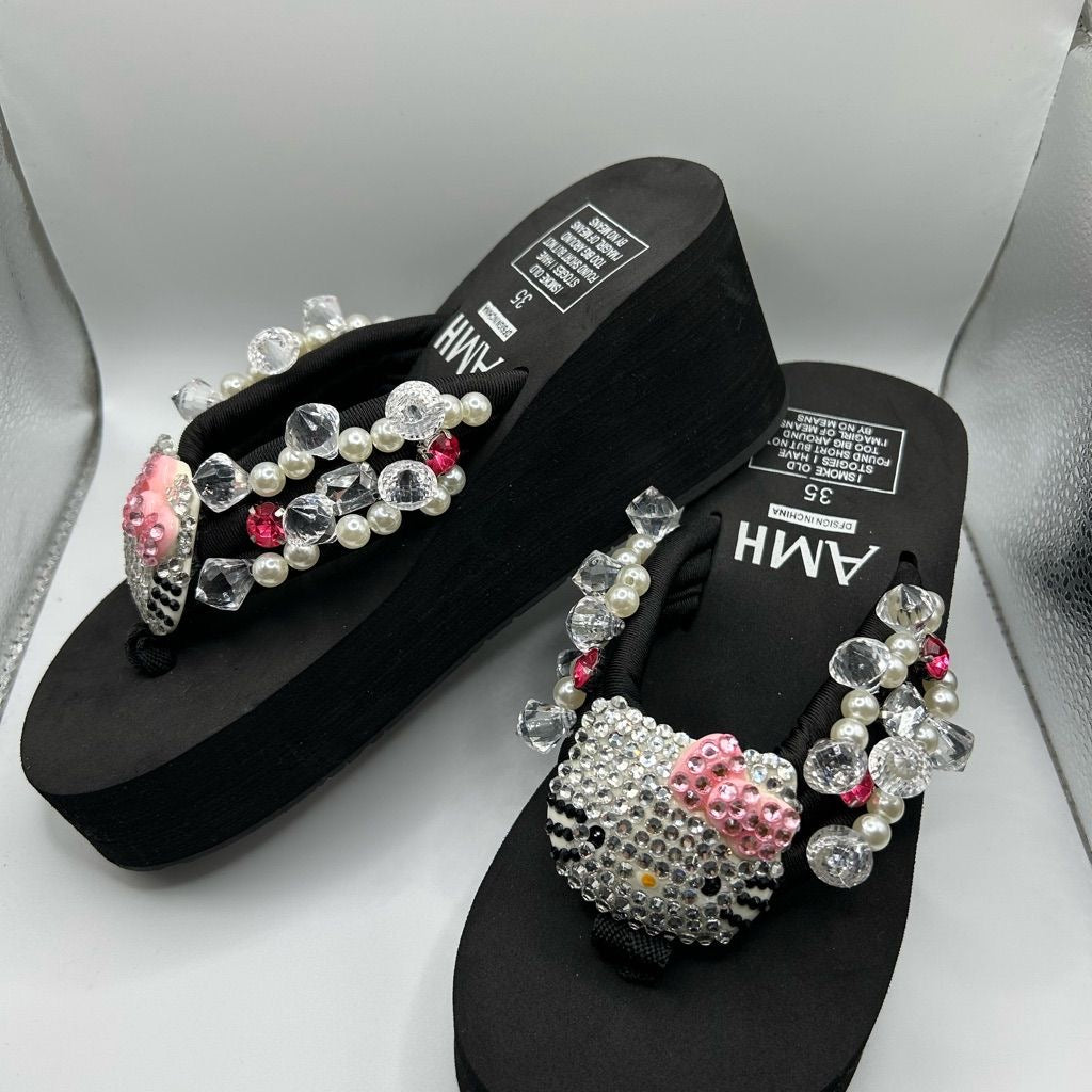 Jeweled Hello Kitty Flip Flops